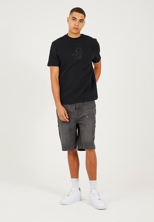 Brave Soul - Oversized Fit Crew Neck T-Shirt - Jet Black