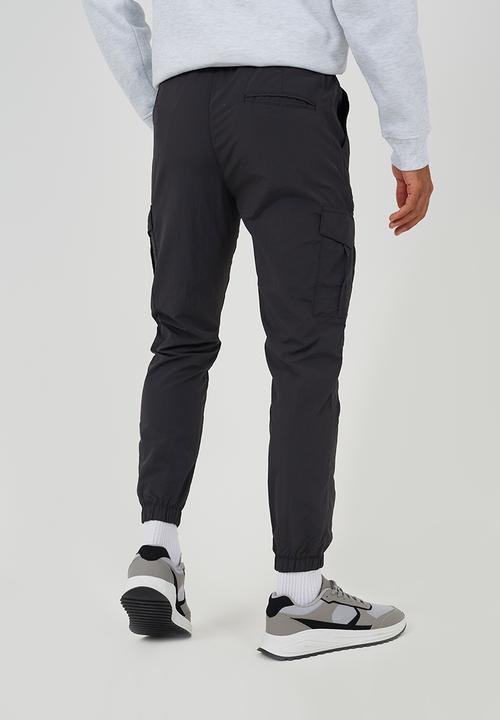 Brave Soul - Taslan Cargo Cuff Pant - Dark Grey