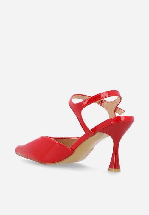 Plum - Anya Closed Toe Ankle Strap - Red