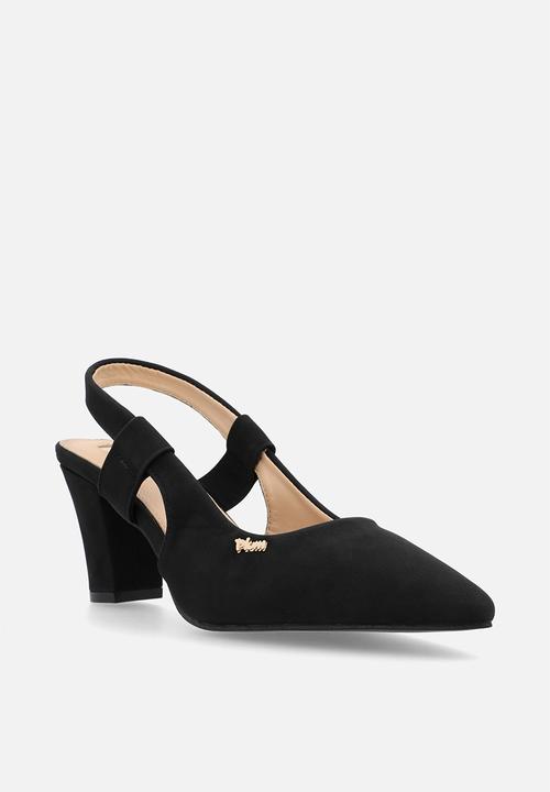 Plum - Amber Closed Toe Slingback - Black