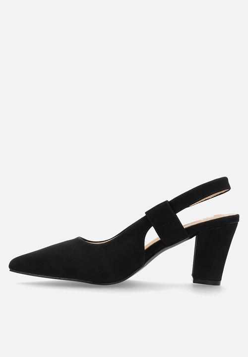 Plum - Amber Closed Toe Slingback - Black