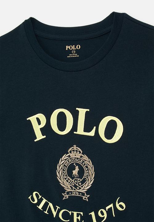 POLO - Boys logan crested ss tee - navy