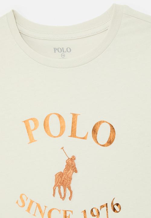 POLO - Girls daniela ss printed tee - silver grey