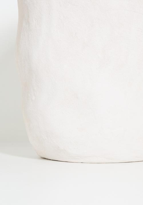 Sixth Floor - Tall crunchy outdoor planter - white