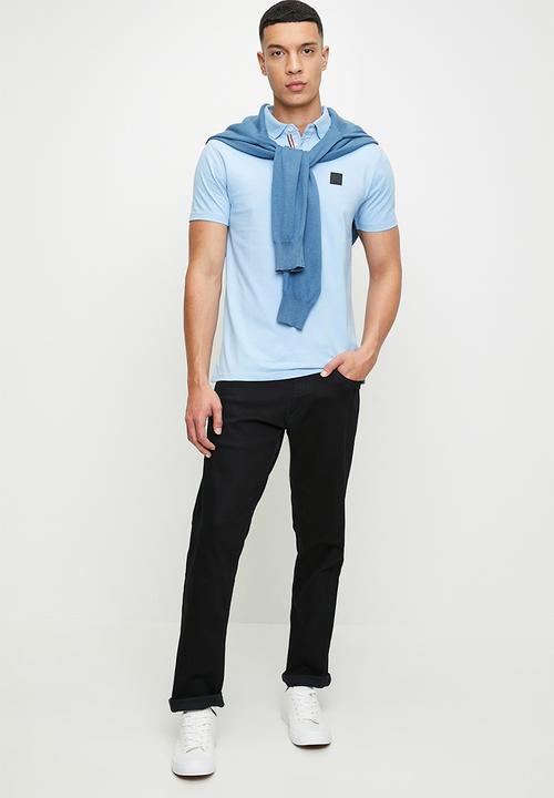 POLO - JENSON Active Badge Ss Golfer - Blue