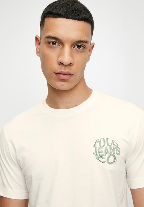 POLO - Chico  pjc ss circular logo tee - off white