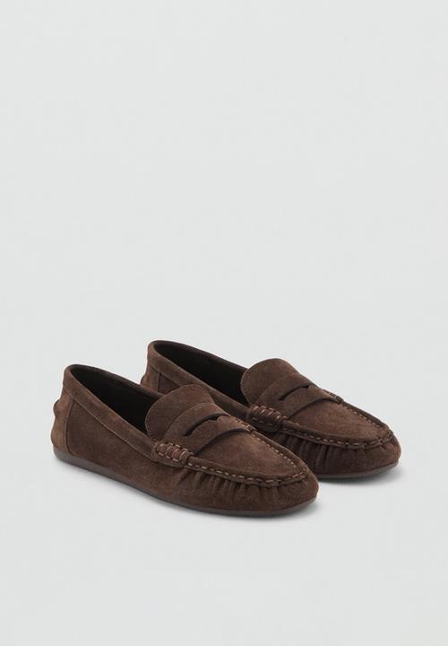 MANGO - Iso suede loafer - dark brown