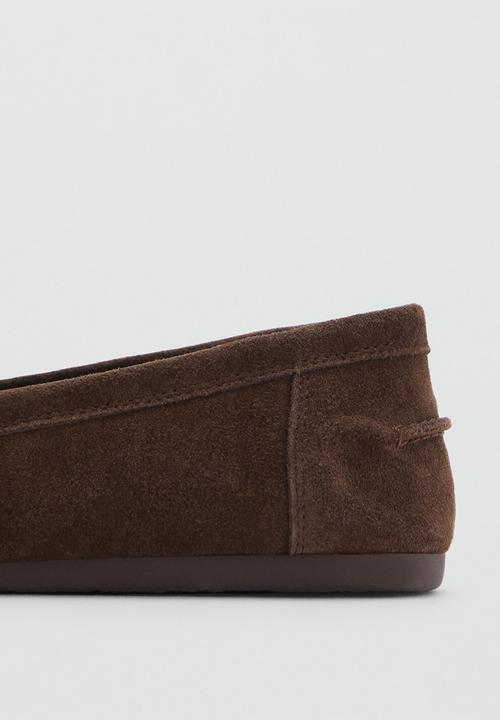 MANGO - Iso suede loafer - dark brown