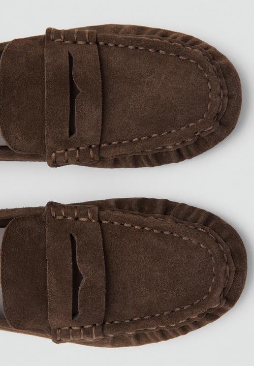 MANGO - Iso suede loafer - dark brown