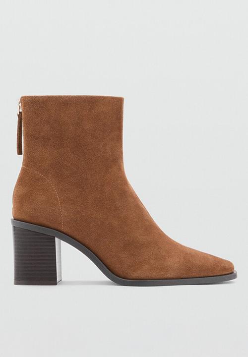 MANGO - Glorias suede ankle boot - light/pastel brown