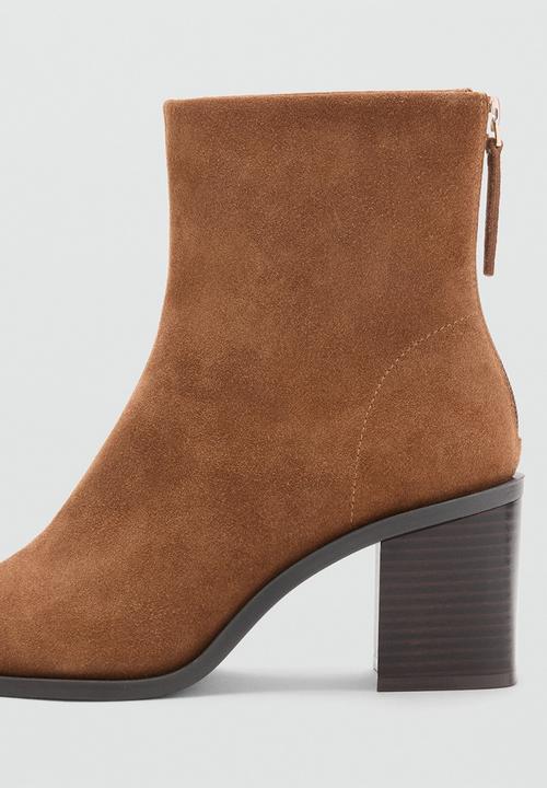 MANGO - Glorias suede ankle boot - light/pastel brown
