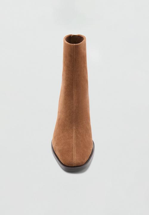 MANGO - Glorias suede ankle boot - light/pastel brown