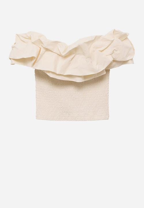 MANGO - Top crete - light beige