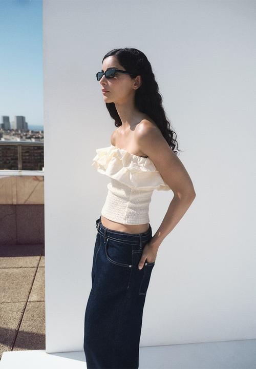 MANGO - Top crete - light beige