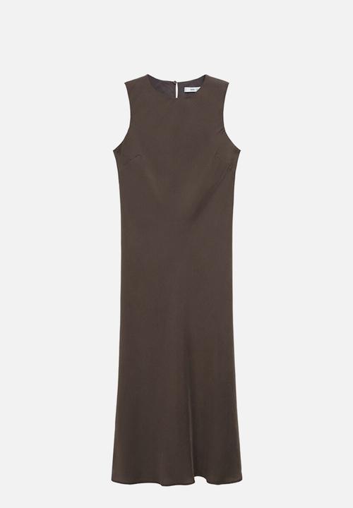 MANGO - Dress cava  -  brown