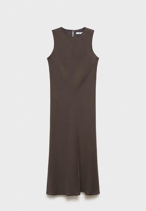 MANGO - Dress cava  -  brown