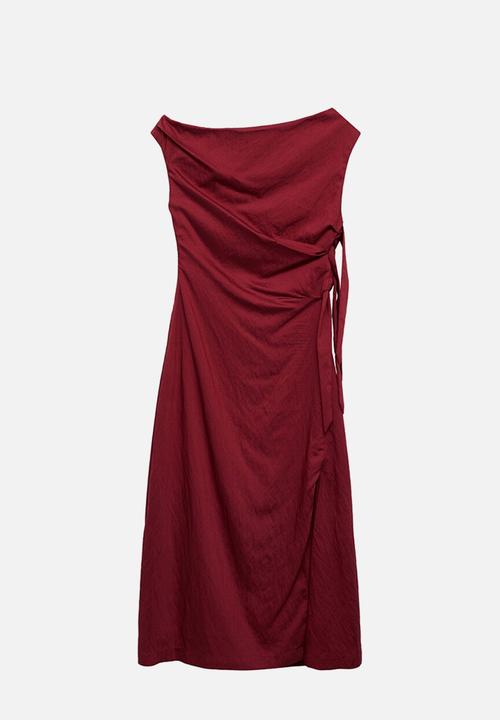 MANGO - Dress noa-h -  dark red