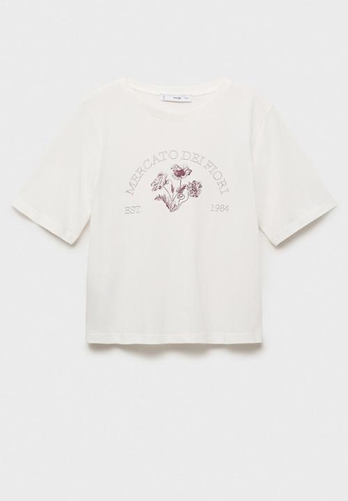 MANGO - T-shirt mercato-w -  natural