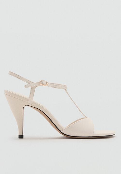 MANGO - Blem leather heel - light beige