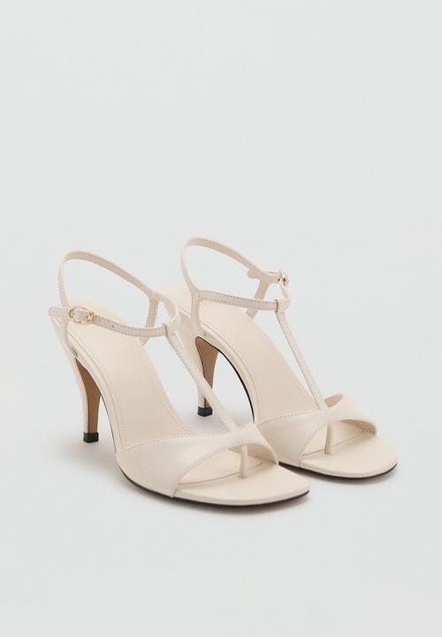 MANGO - Blem leather heel - light beige