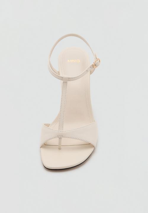 MANGO - Blem leather heel - light beige