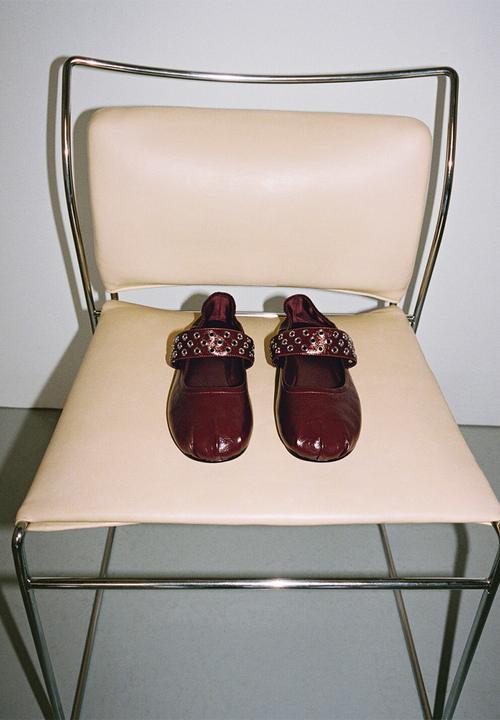 MANGO - Smas leather pump - dark red