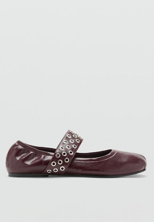 MANGO - Smas leather pump - dark red