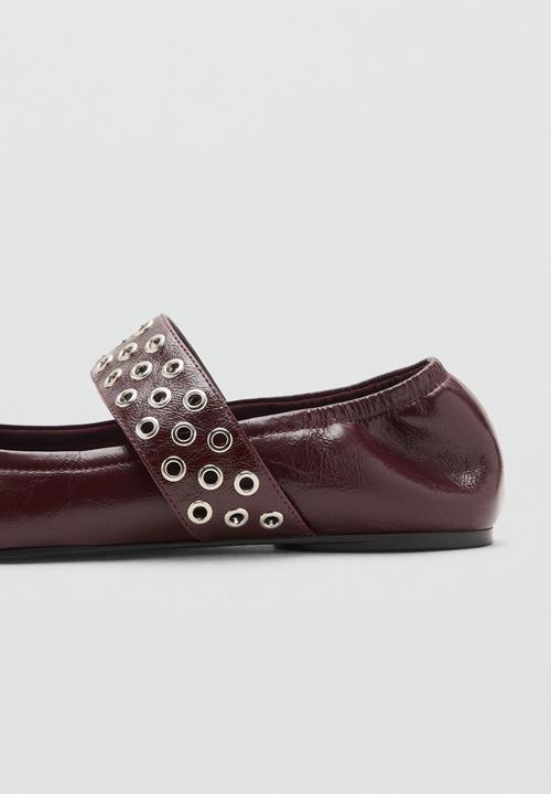 MANGO - Smas leather pump - dark red