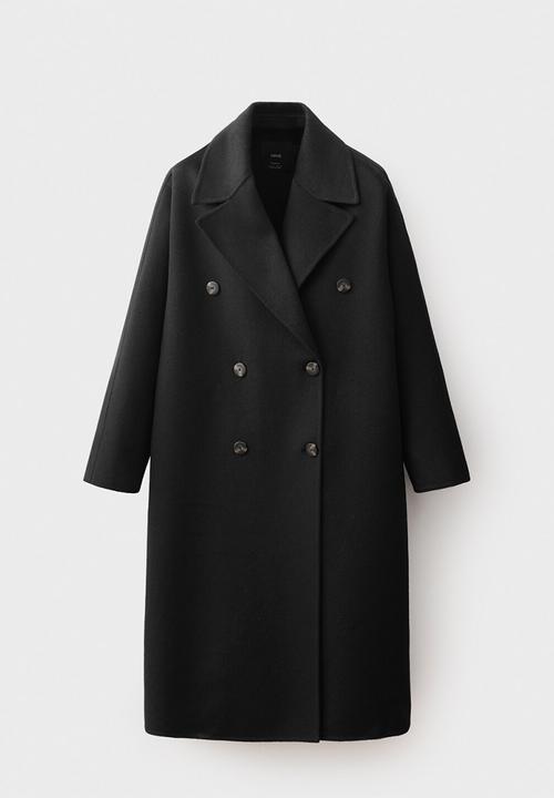 MANGO - Abrigo picarol - black