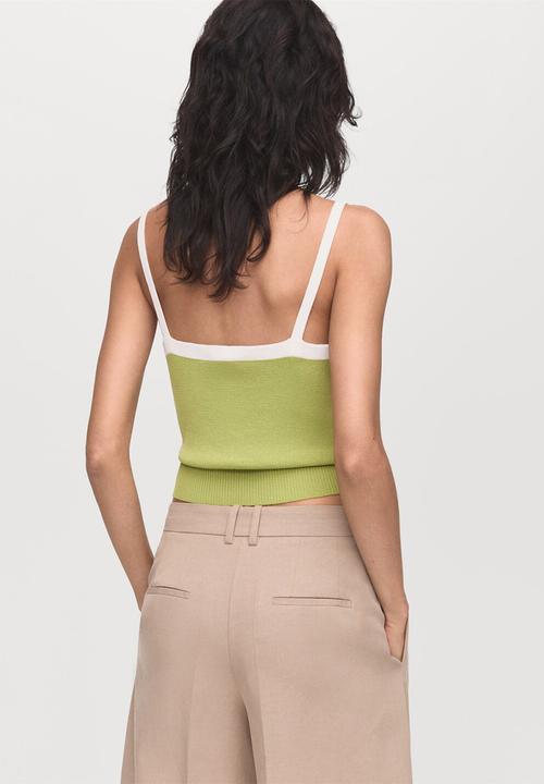 MANGO - Top moji - light/ pastel green