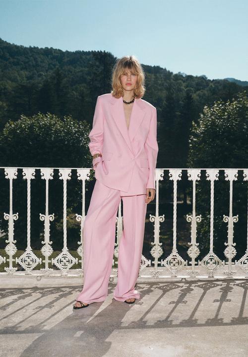 MANGO - Blazer chiado - pink