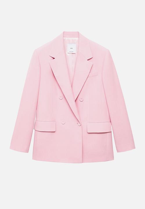 MANGO - Blazer chiado - pink