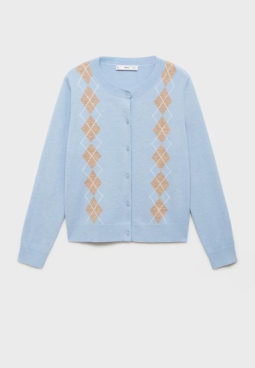 MANGO - Cardigan bimbu - mid-blue