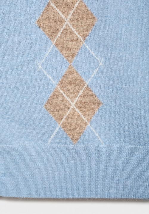 MANGO - Cardigan bimbu - mid-blue