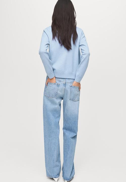 MANGO - Cardigan bimbu - mid-blue
