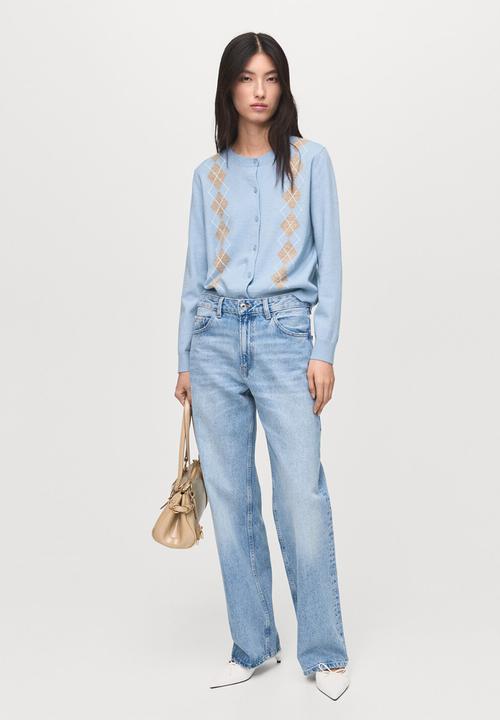 MANGO - Cardigan bimbu - mid-blue