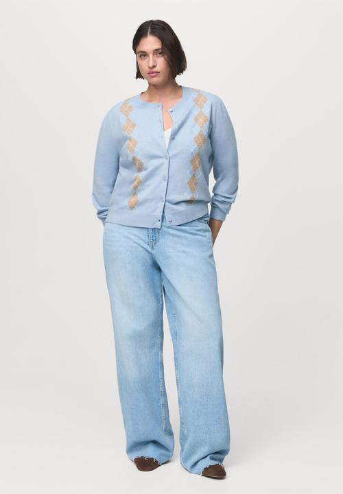 MANGO - Cardigan bimbu - mid-blue