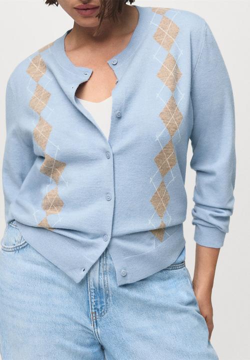 MANGO - Cardigan bimbu - mid-blue