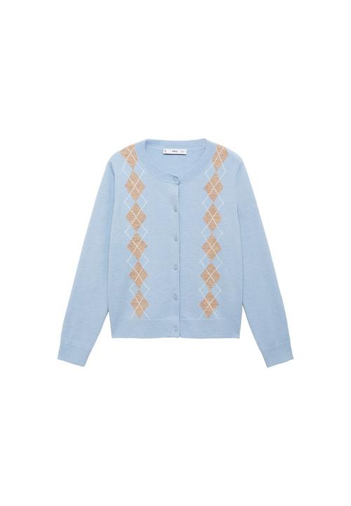 MANGO - Cardigan bimbu - mid-blue
