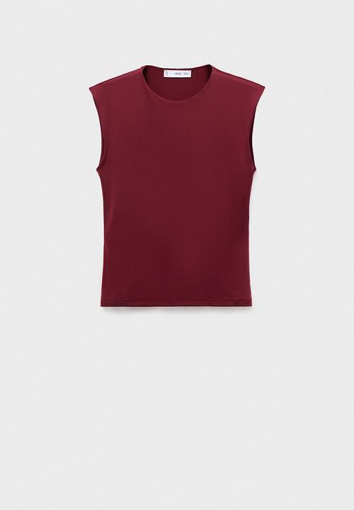 MANGO - T-shirt gala -  dark red