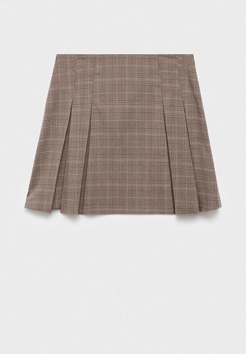 MANGO - Skirt grunge - light brown