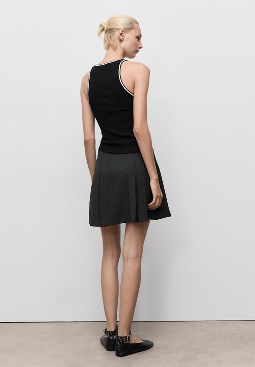 MANGO - Skirt grunge   -  black