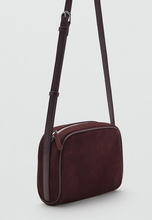 MANGO - Fes crossbody bag - dark red