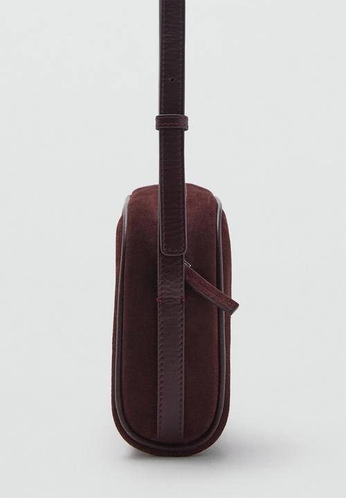 MANGO - Fes crossbody bag - dark red