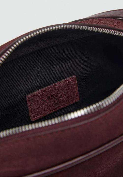 MANGO - Fes crossbody bag - dark red
