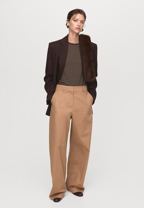 MANGO - T-shirt paul - brown