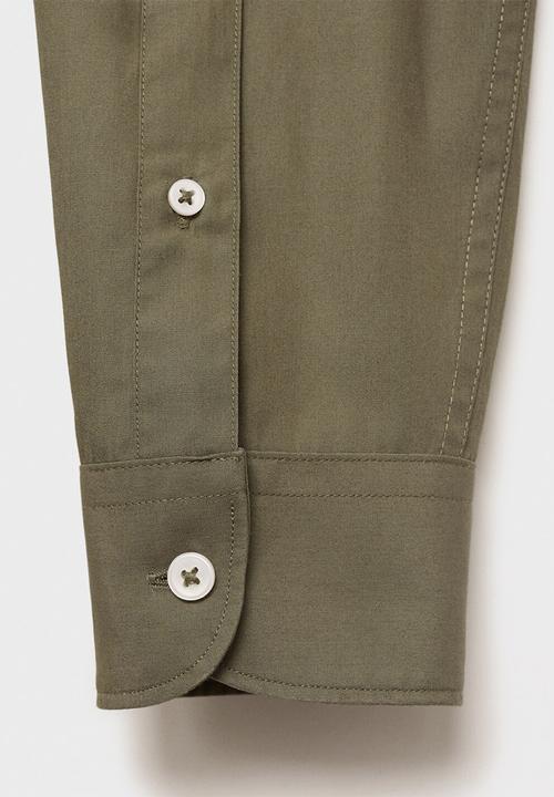 MANGO - Camisa Play - Khaki