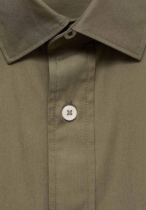 MANGO - Camisa Play - Khaki