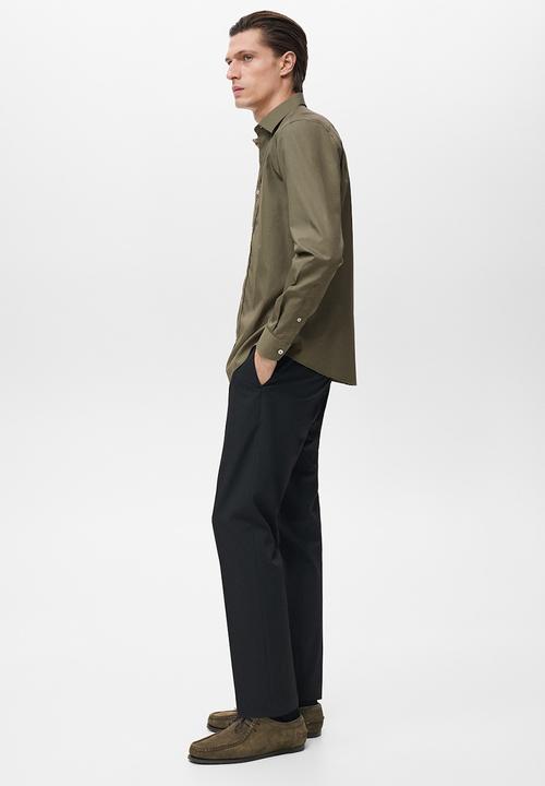 MANGO - Camisa Play - Khaki