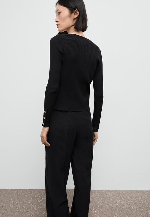 MANGO - Cardigan botona - black